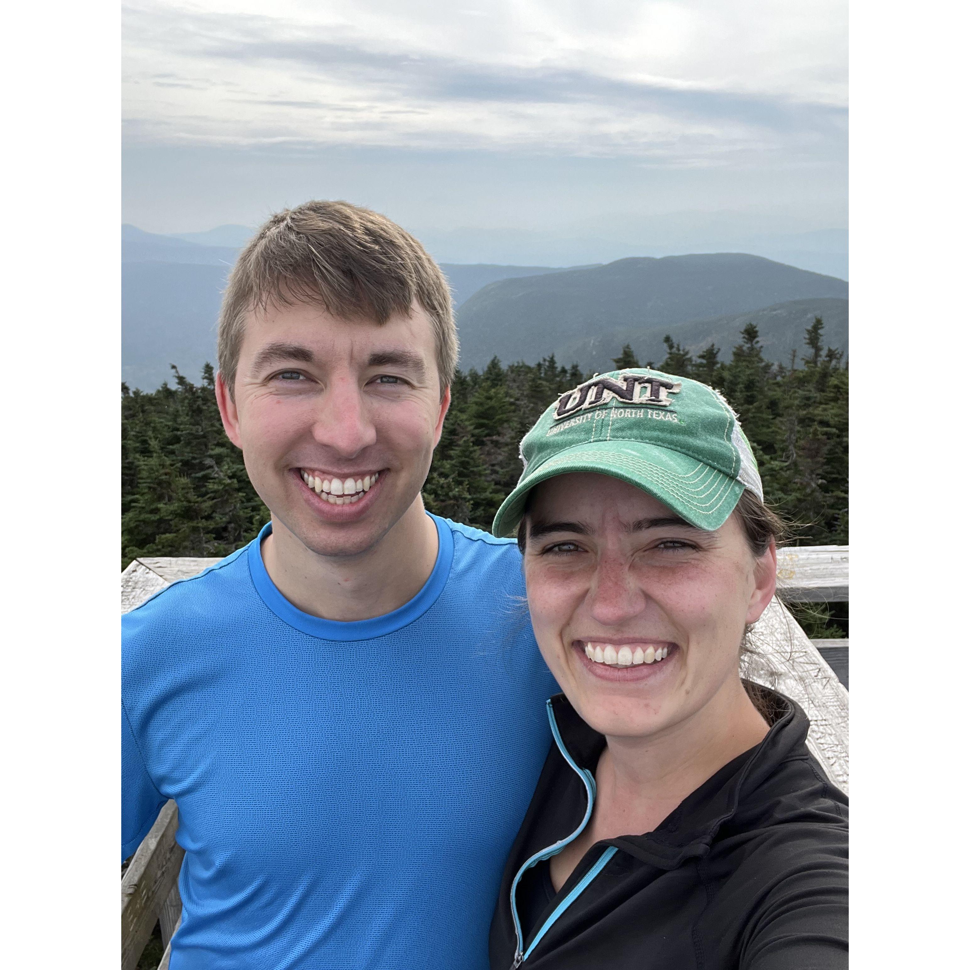 Our first photo together, after nearly dying trying to impress each other with our hiking skills!