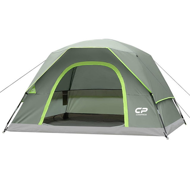 CAMPROS CP Tents for Camping 4 Person Tent Waterproof Windproof Double Layer Camping Tent, Easy Setup Dome Tent with Large Mesh Windows & Wider Door for Outdoor Camping & Hiking