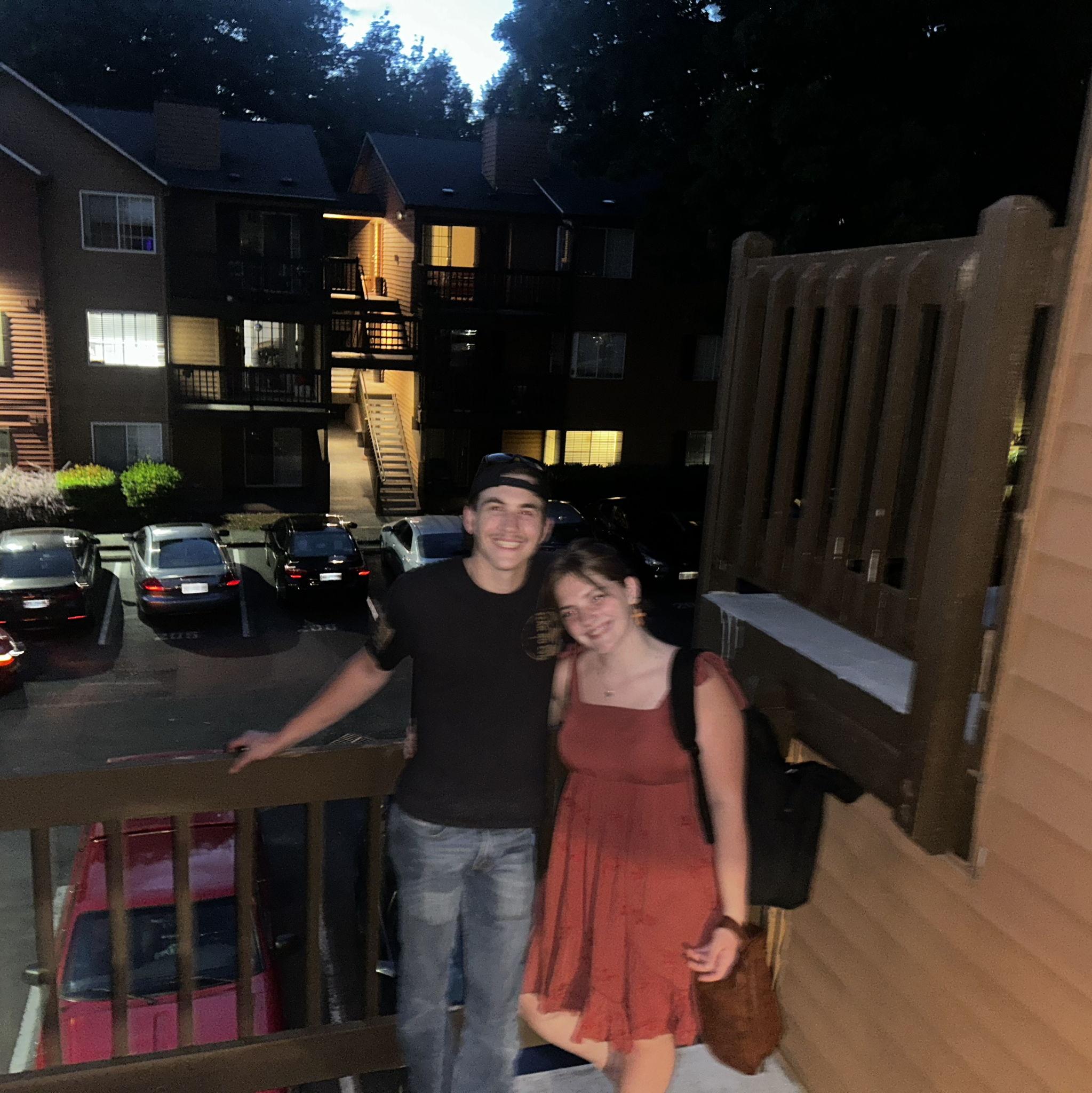 This blurry photo was taken the day that Logan officially moved into his very own apartment!