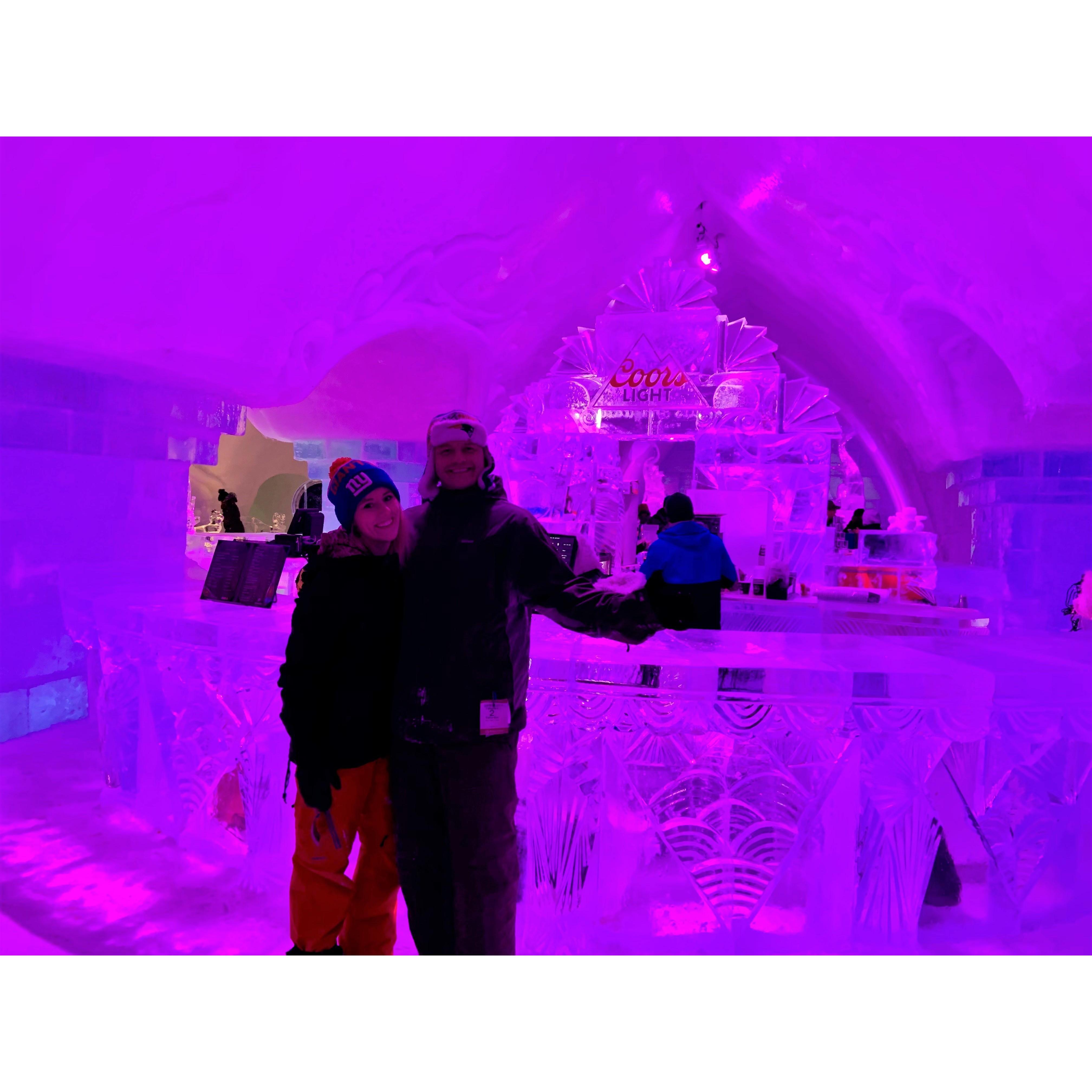 visiting the ice hotel in Quebec City