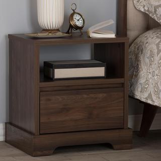 Wood 1-Drawer Nightstand