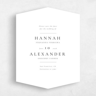 White Diamond Wedding Save the Date - Sloan Portrait