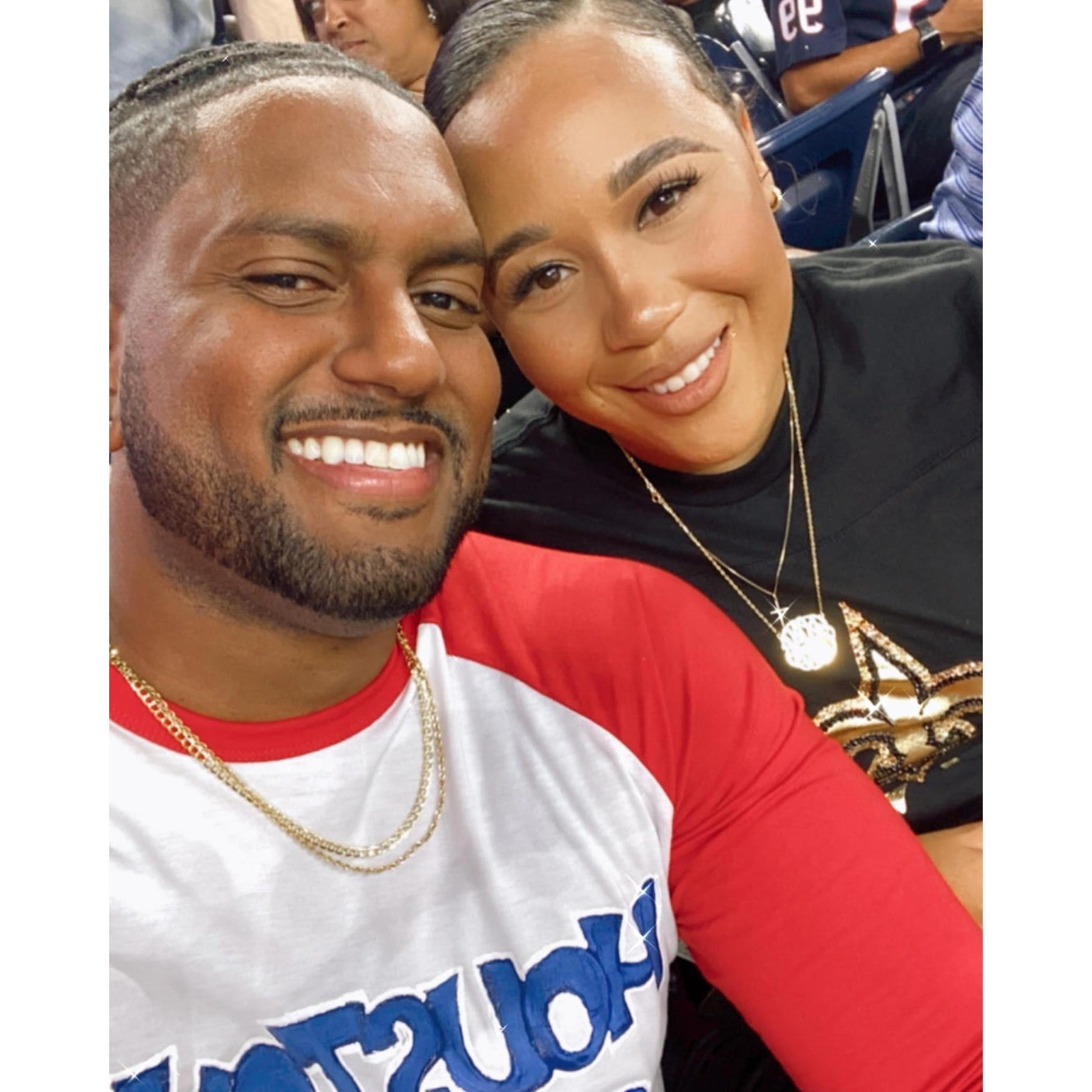 We went to our first Texans vs. Saints Game!