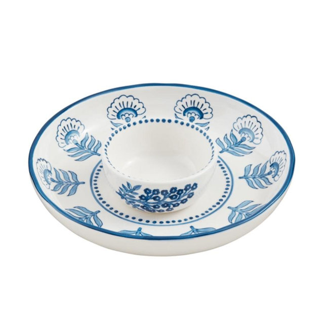 Block Print Chip Dip Set