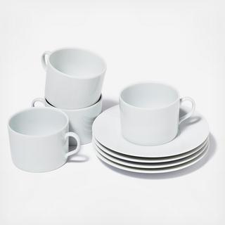 Cup & Saucer, Set of 4