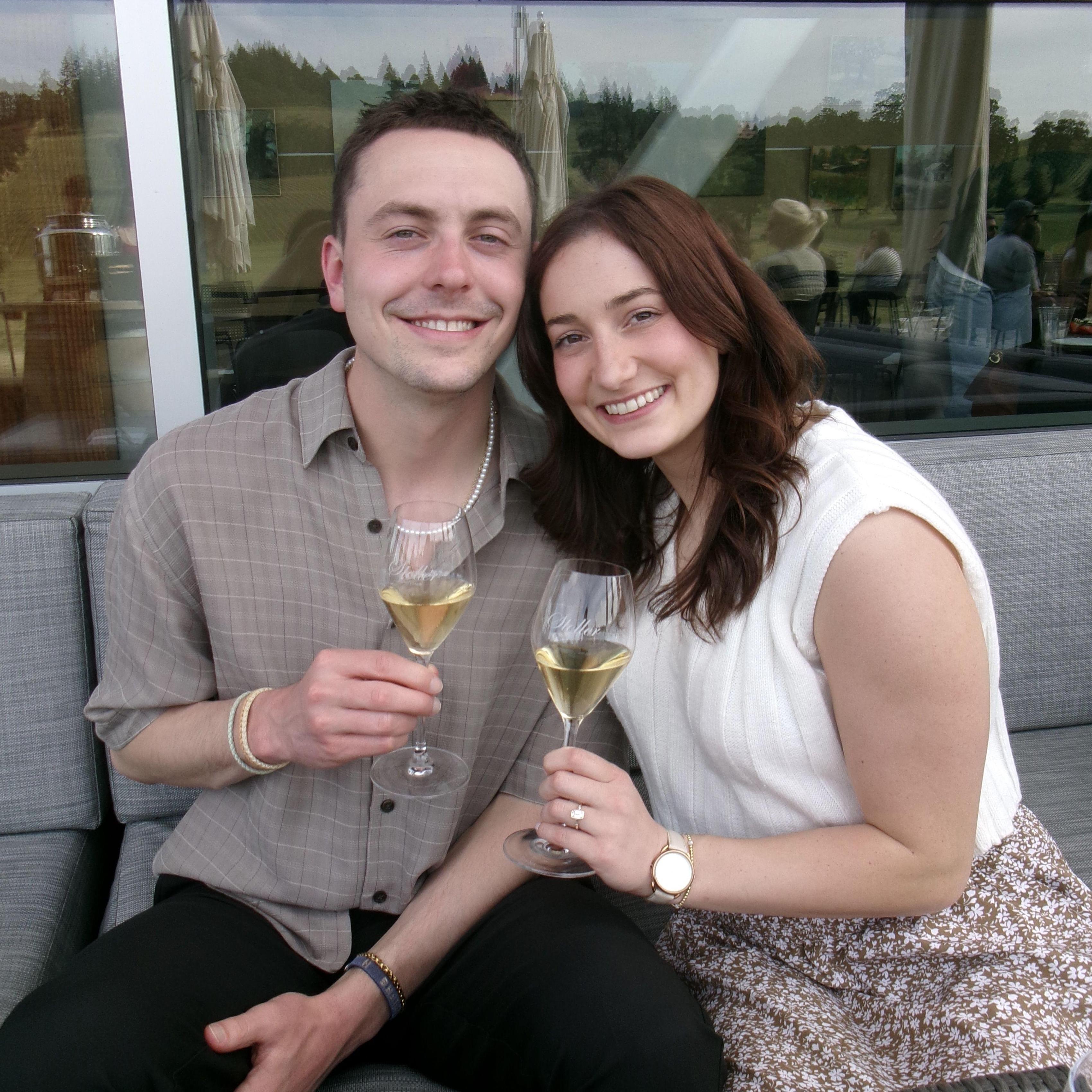 The day after we got engaged! We celebrated with wine tastings at three beautiful vineyards and ended it with an incredible 5-course dinner