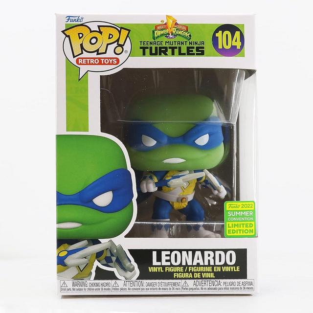Funko Pop! Comics: Mighty Morphin Power Rangers/Teenage Mutant Ninja Turtles - Leonardo - #104 Convention Exclusive