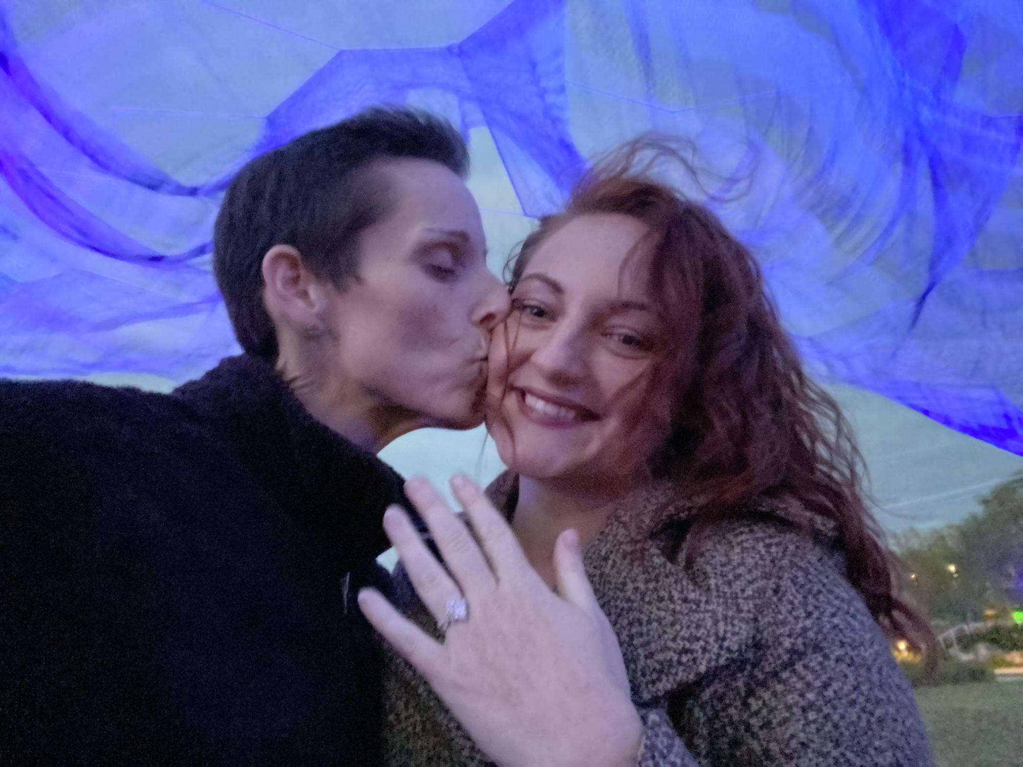 Post-proposal at The St. Pete Pier, under the bending arc ✨