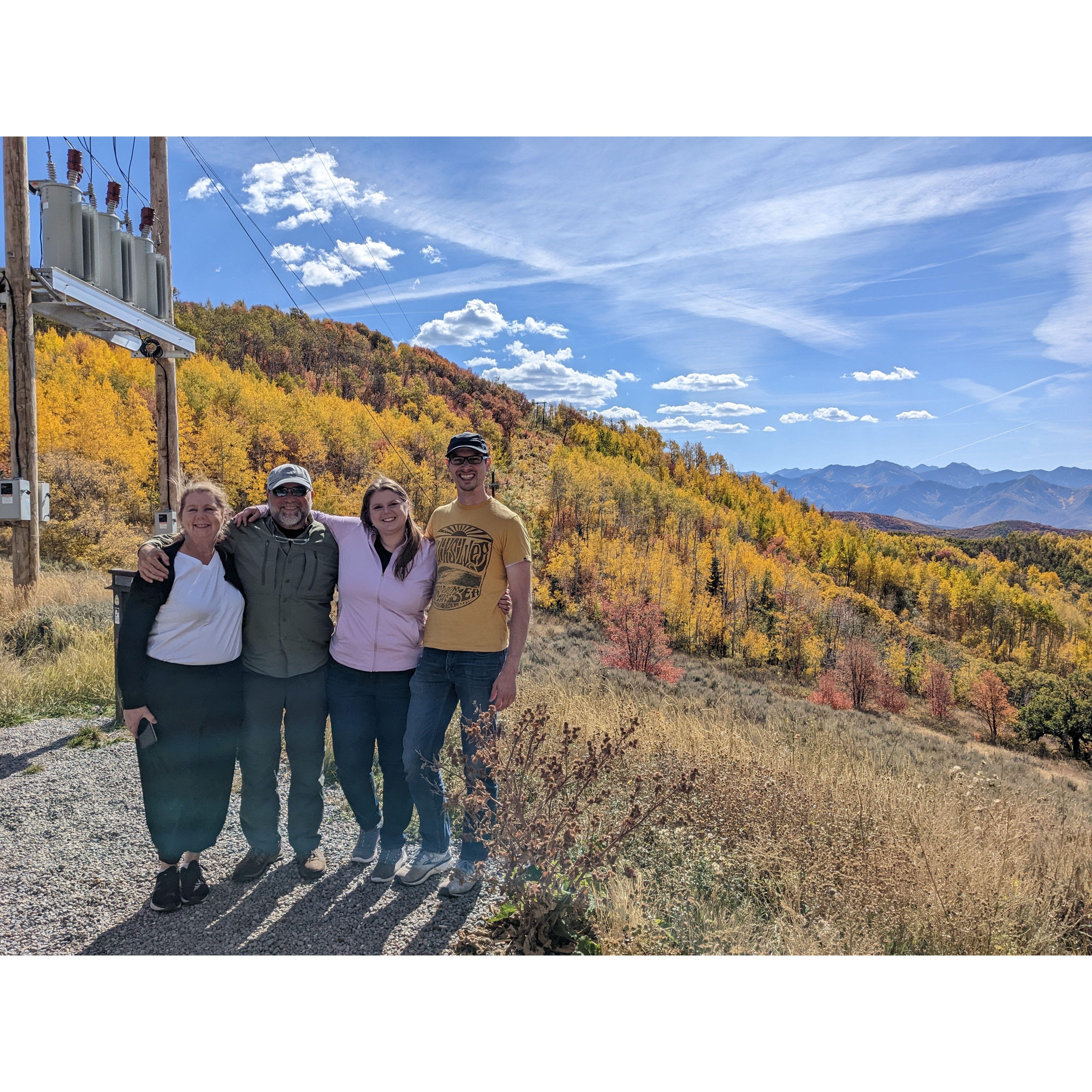 When Jackie's parent's visited to see the Aspen trees.
