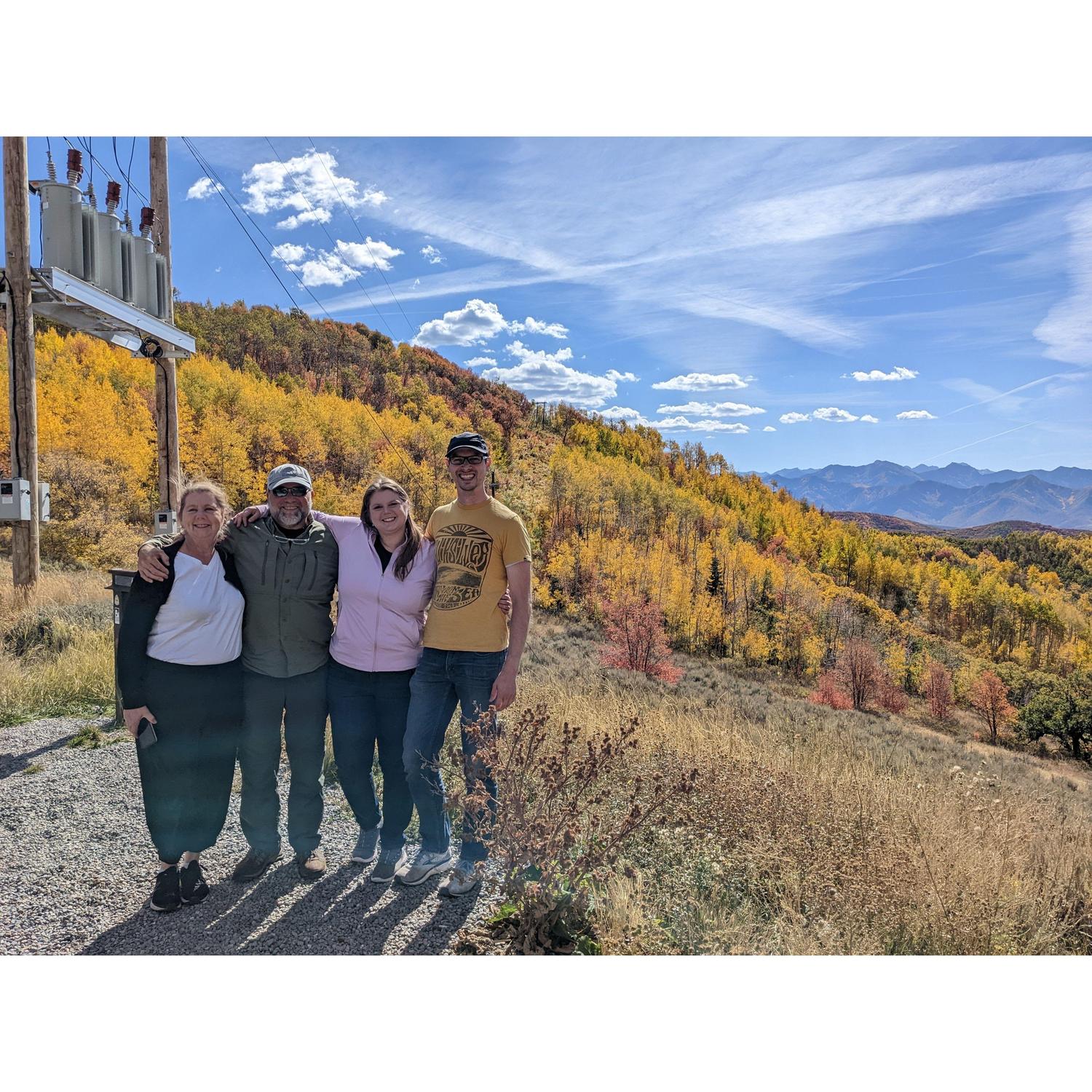 When Jackie's parent's visited to see the Aspen trees.