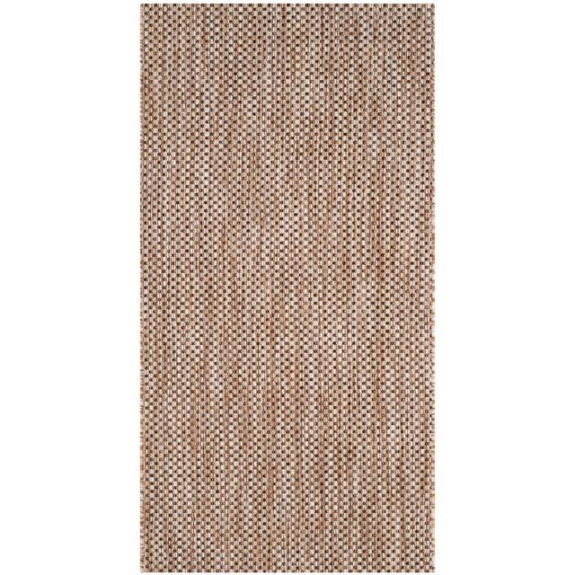 Safavieh Courtyard 2-Foot 7-Inch x 5-Foot Indoor/Outdoor Area Rug in Natural/Black