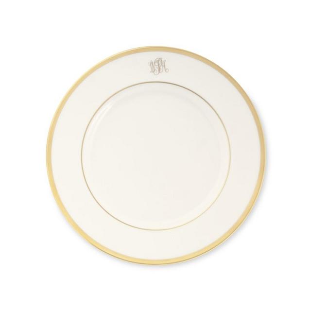 Pickard Signature Monogram Salad Plate, Gold