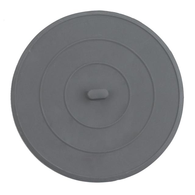 Flat Rubber Sink Stopper in Grey