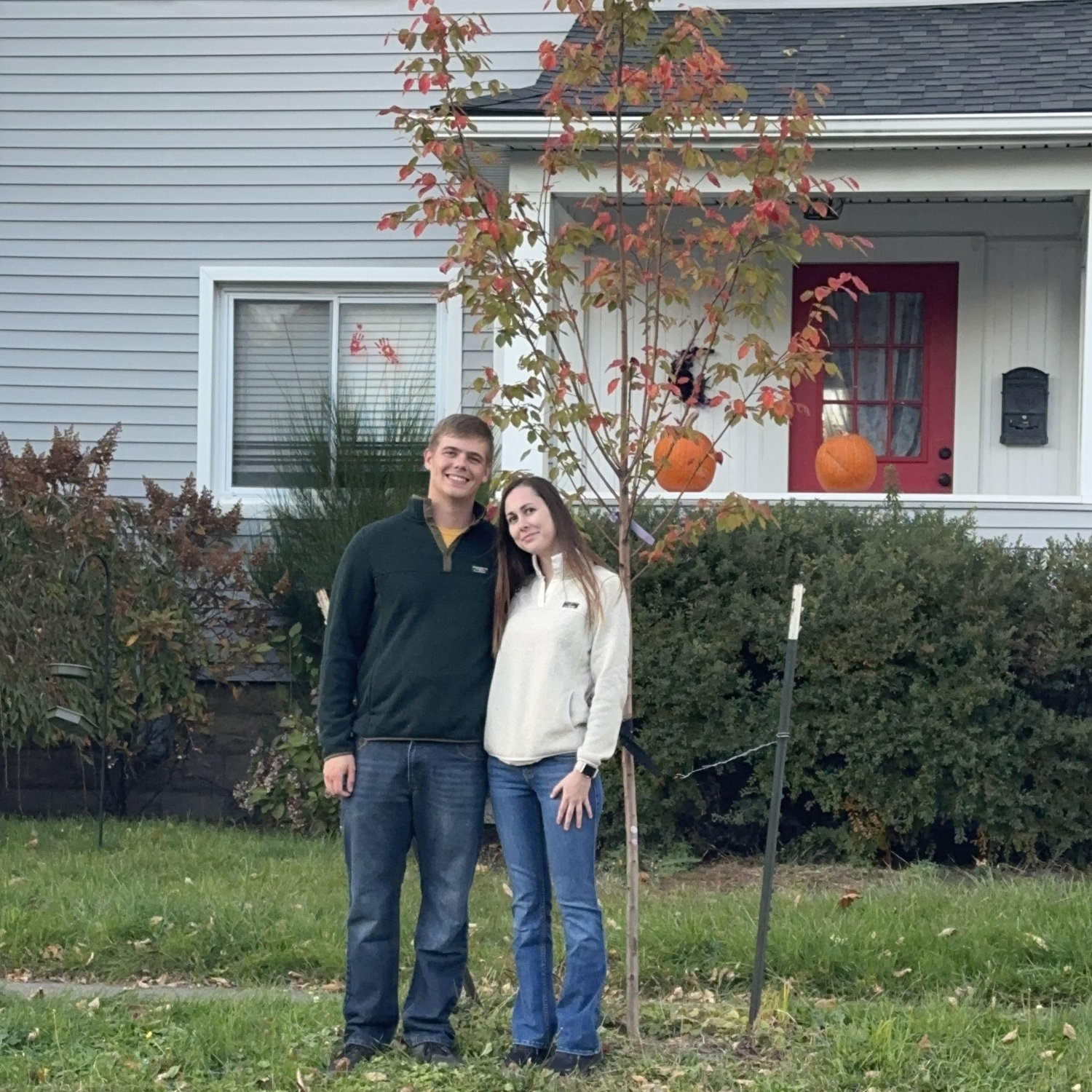 James had service berry sapling planted in front of our previous house.