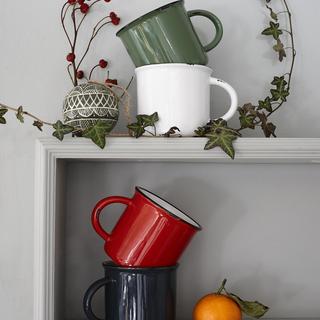 Tinware Winter Assorted Mug, Set of 4