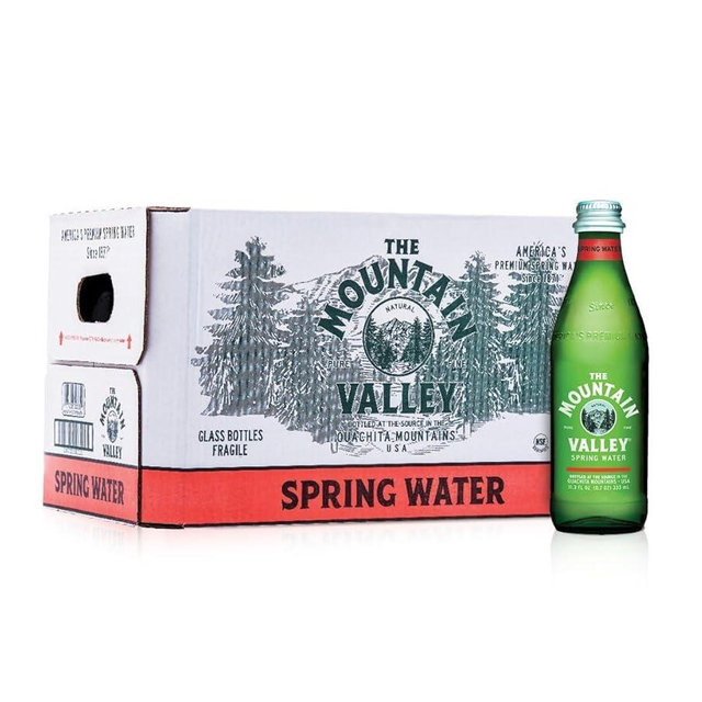 Mountain Valley Glass Spring Water 333ML 11.3 FL OZ 12 Packed in a Voodoux Sales Package