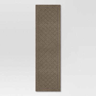 2'X7' Runner Diamond Clarkson Washable Tufted and Hooked Rug Tan - Threshold™