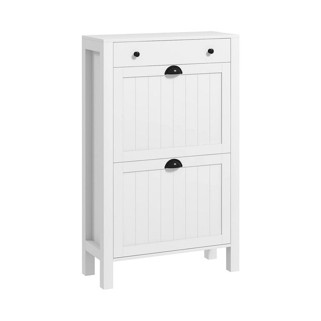 HOMCOM Shoe Storage Cabinet with 2 Flip Drawers for 8 Pairs of Shoes