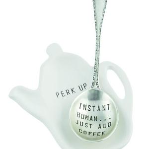 Mud Pie Instant Coffee Spoon Rest, White