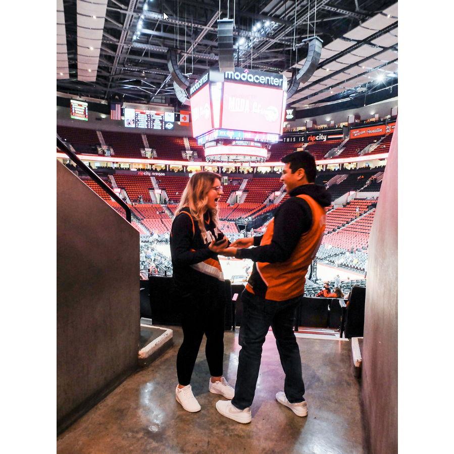 Taylor had no idea Brian was proposing! Brian had said he had a rugby game on the same day as Taylors Dutch trip! Thanks Josh for the ticket and Kylie for making magic happen!