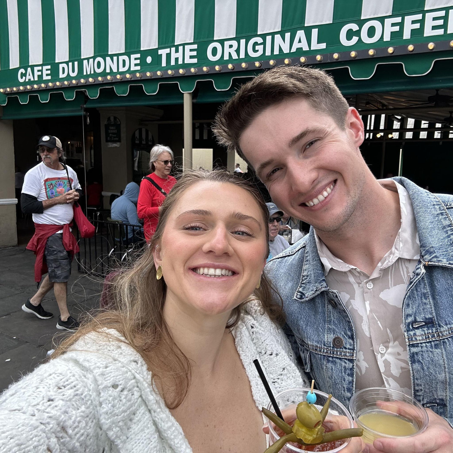New Orleans Jazz Fest! Our first of many vacations together!
