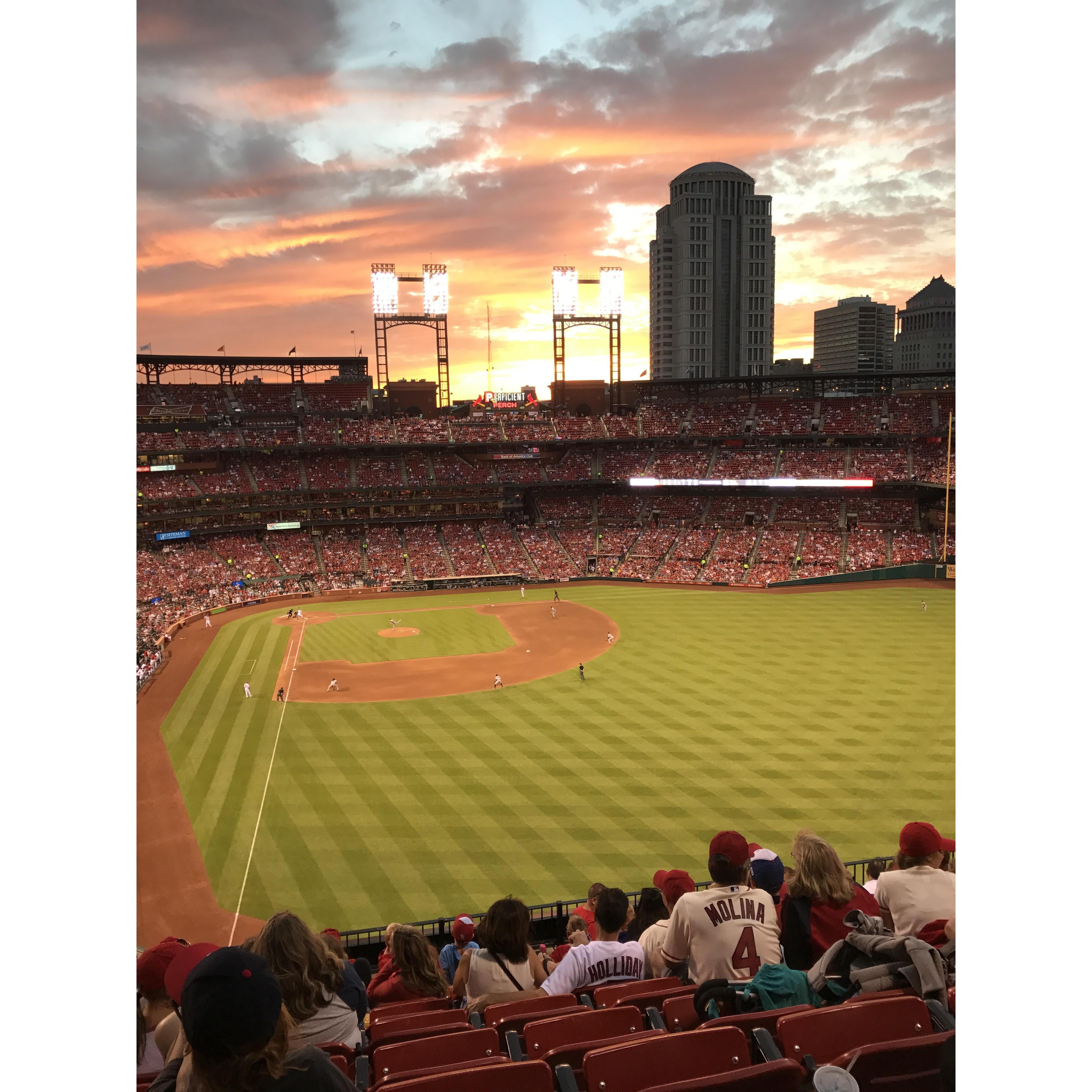 Mark brought me out to the ballgame! (We lasted at least an hour. Aren't you proud of us?)