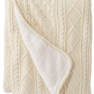 Fisherman Cabled Fleece Throw | Blankets & Throws at L.L.Bean