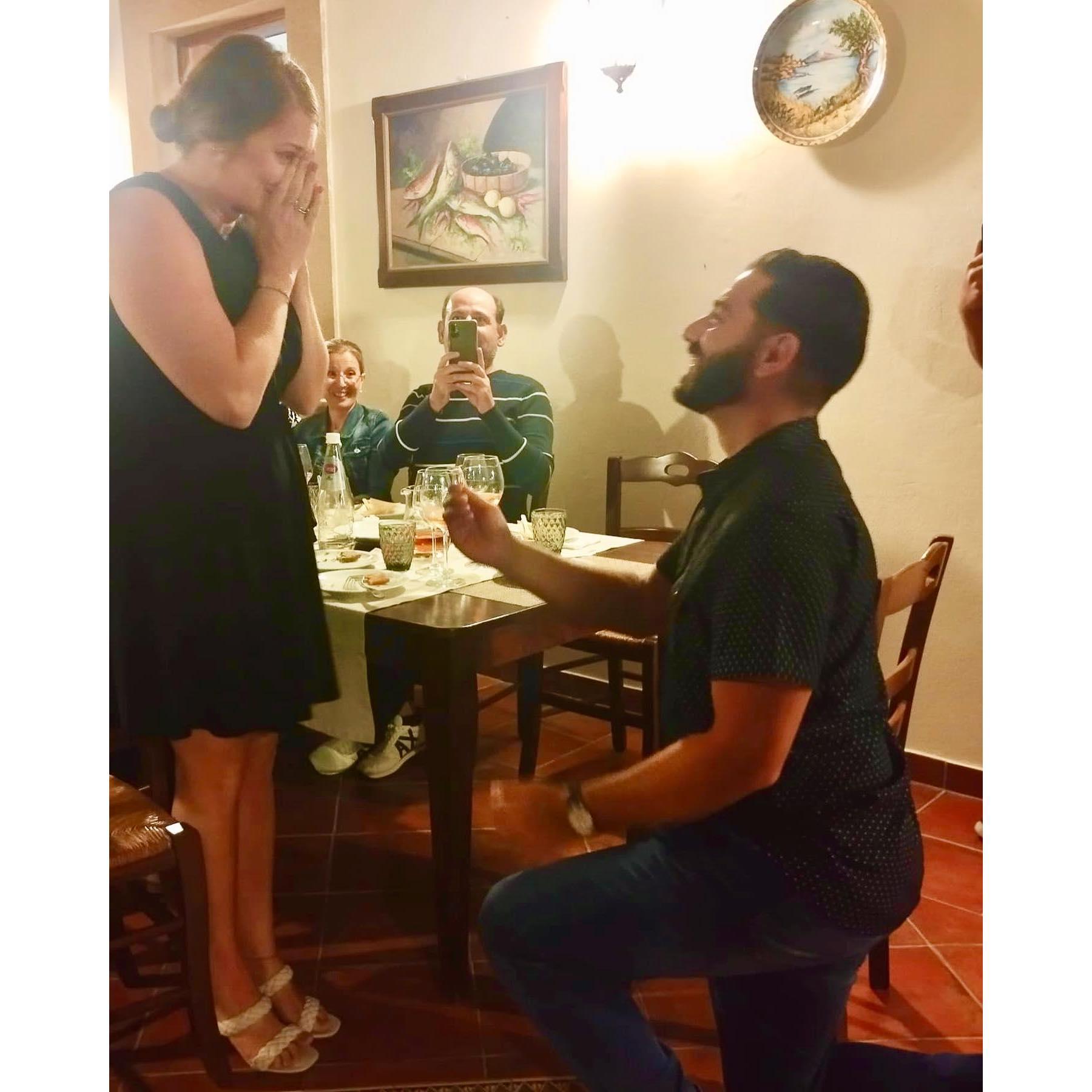 When he popped the question!!