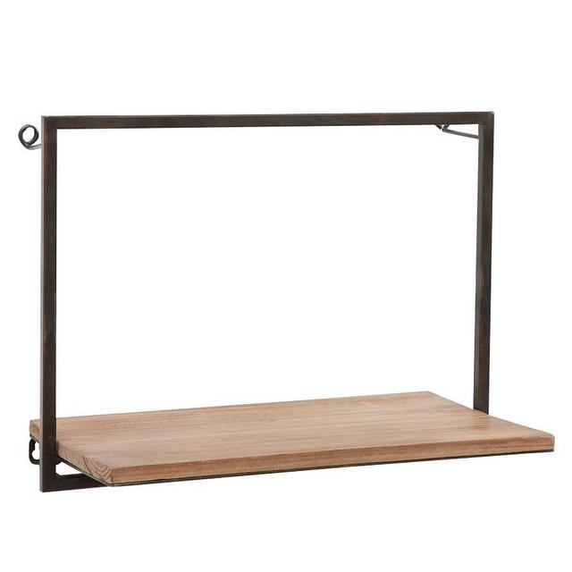 Austin Entertaining Shelves, Natural/Bronze, Shelf 18.25"