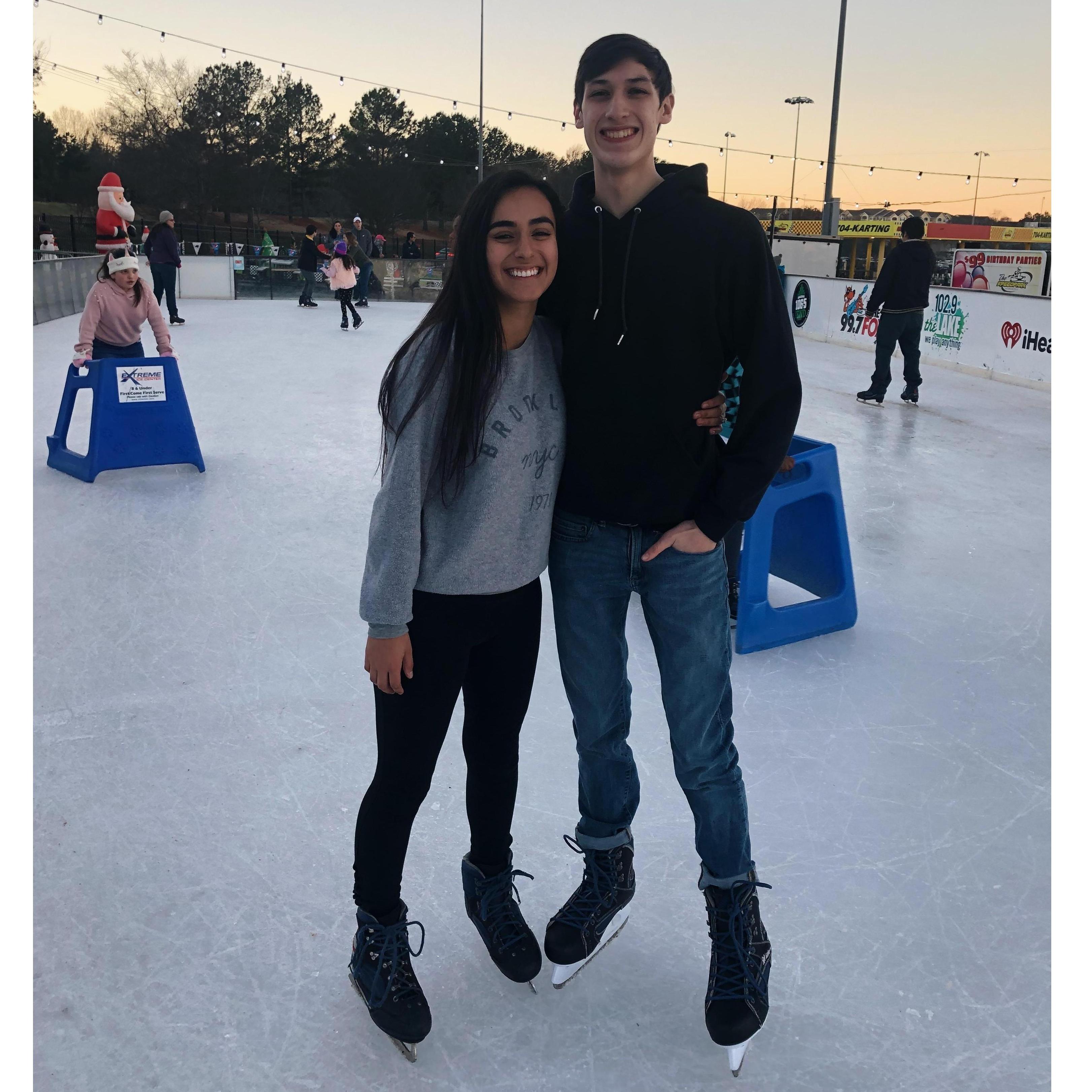 Our first time ice skating together. Jan, 2019