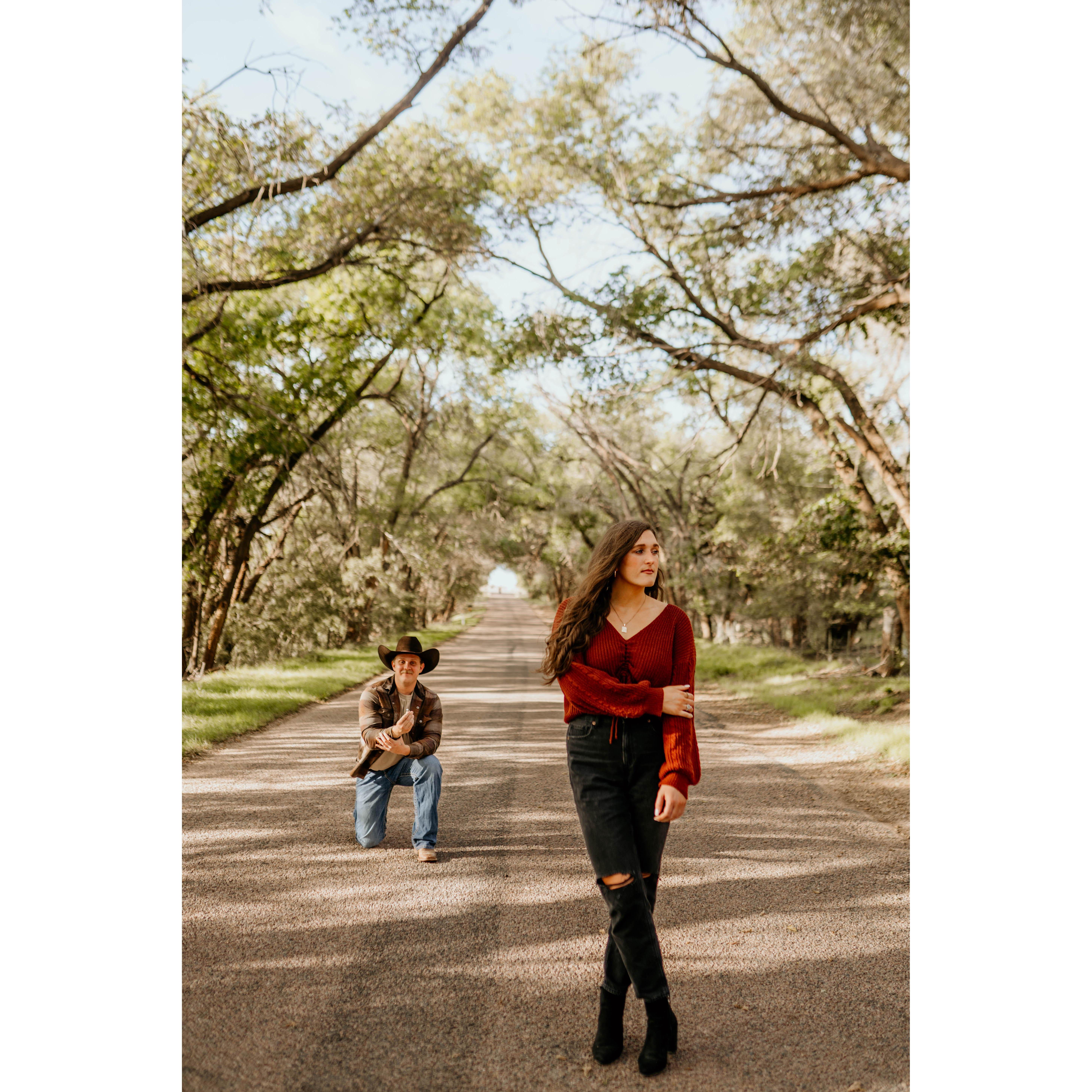 Matt told me that we were helping out one of his friends by doing a content shoot for her. I was told he was right behind me for a photo when this was taken- seconds before he proposed.