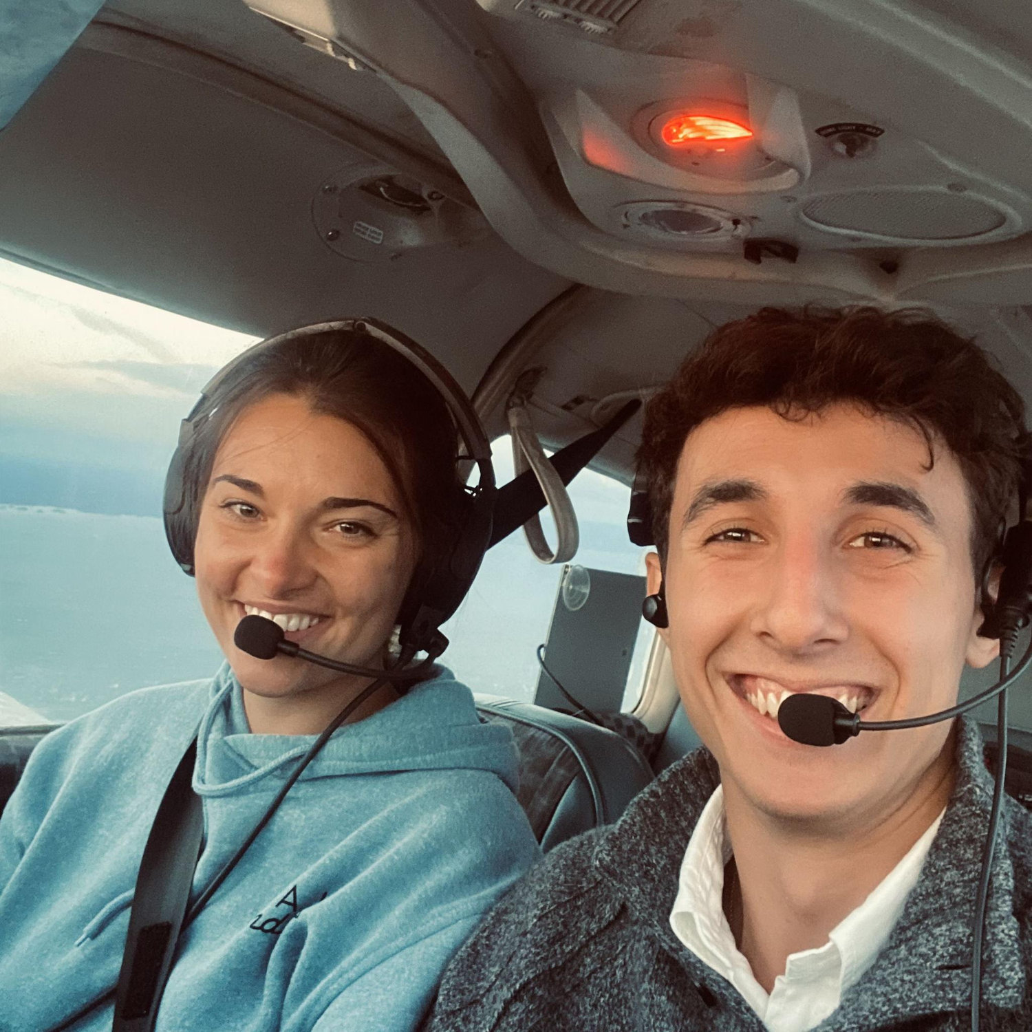 First date in a plane !