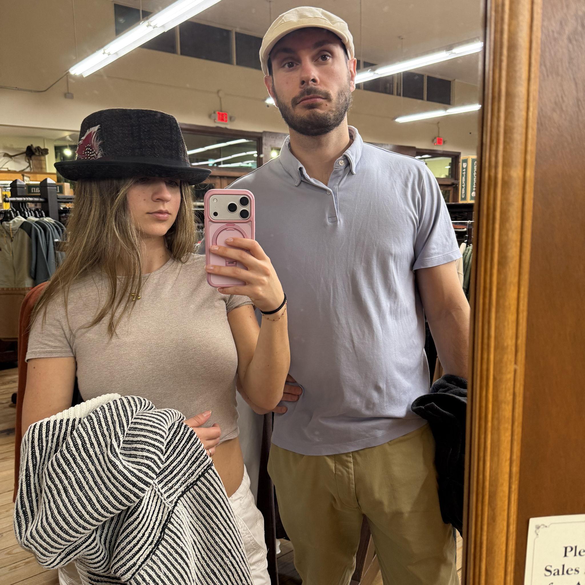 February 2026, exploring the general store in Asheville before touring our reception venue the next morning.