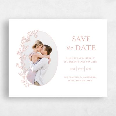Blush, Pink Wedding Save the Date - Kalispell Landscape