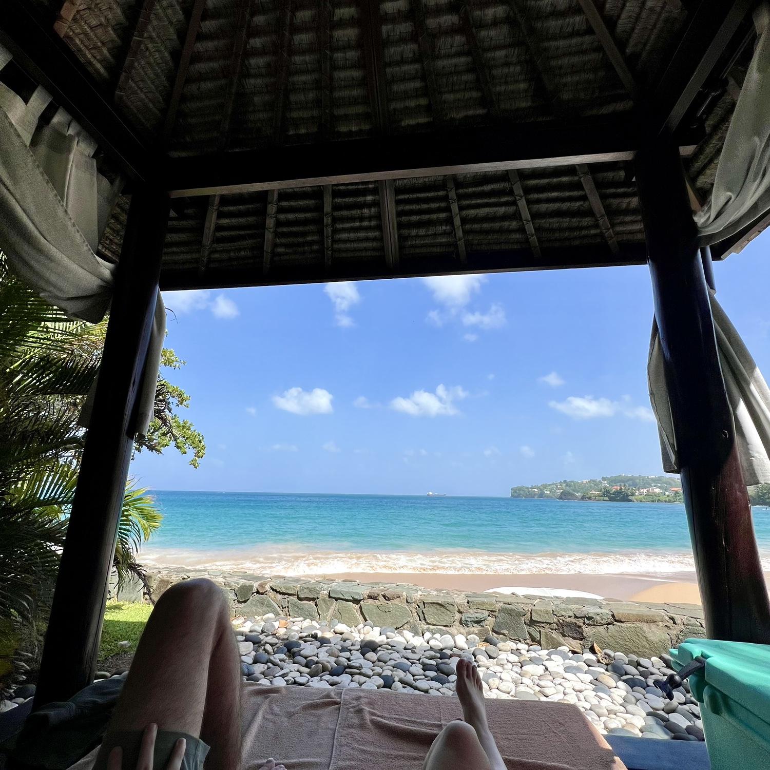 We rented this private beachside cabana for the day and it was incredible
