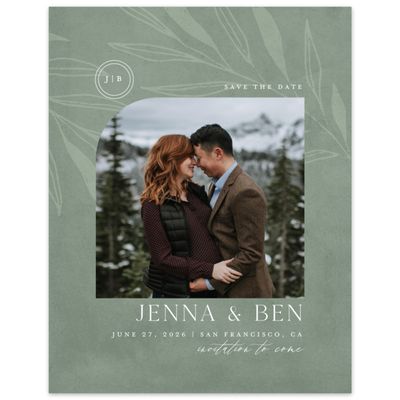 Sage, Green Wedding Digital Save the Date - Castille Photo