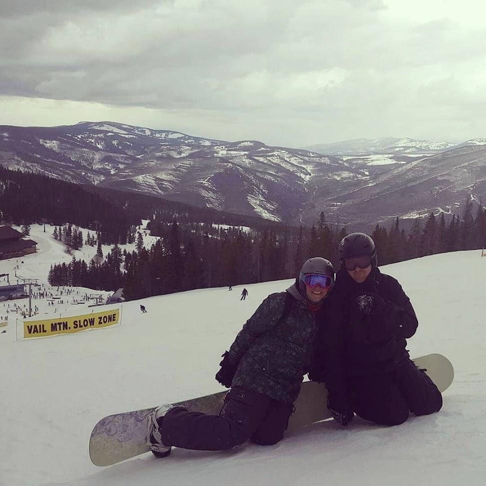 First Colorado trip together, snowboarding at Vail.