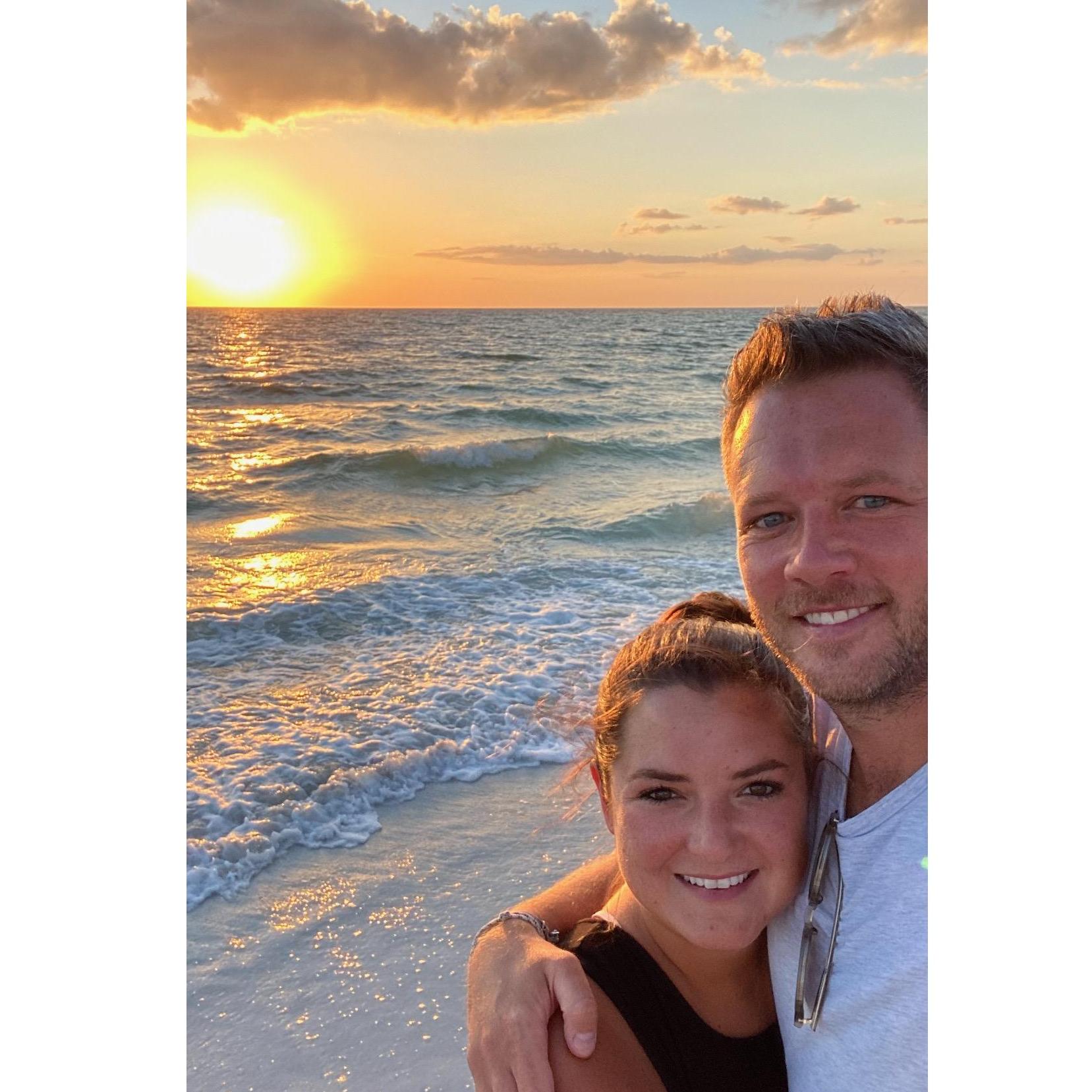 Enjoying the sunset down in Florida at Boca Grande Beach!