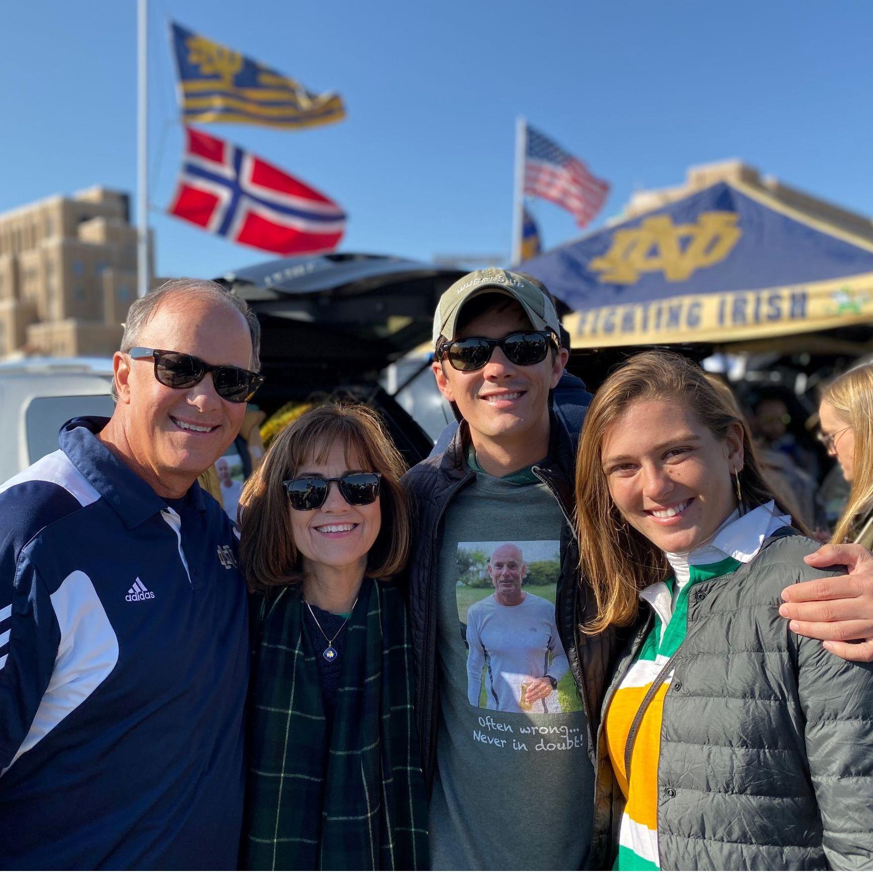 Family tailgating picture - Go Irish!