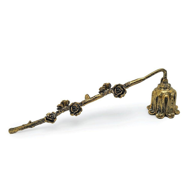 AIM & GGKK Candle Snuffer, Candle Snuffer Extinguisher with Long Handle,Retro Style Wick Flame Snuffer for Putting Out Candle Flame Safely,Floral Candle Snuffers Accessory for Candle Lovers