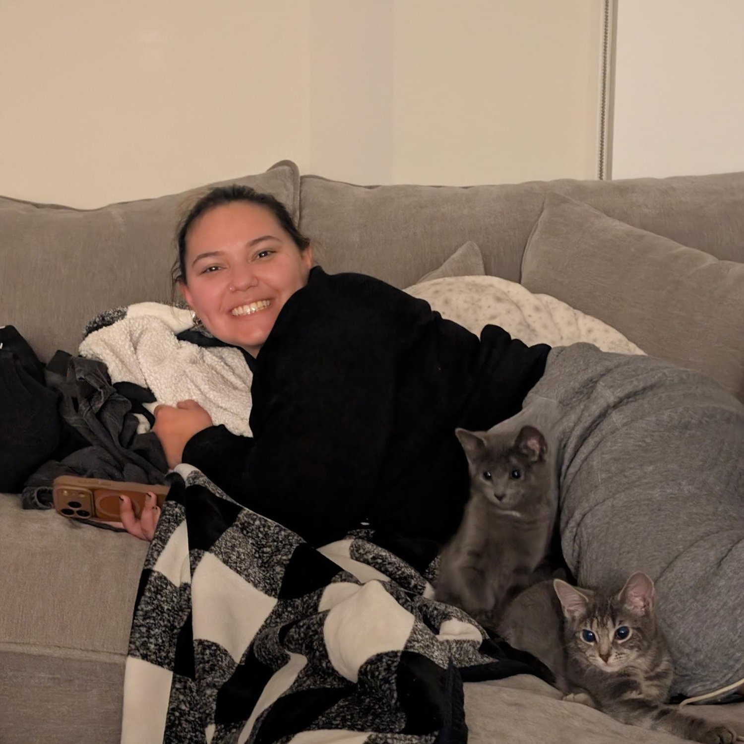 The Wallick-Hafen household loves lounging on the couch!