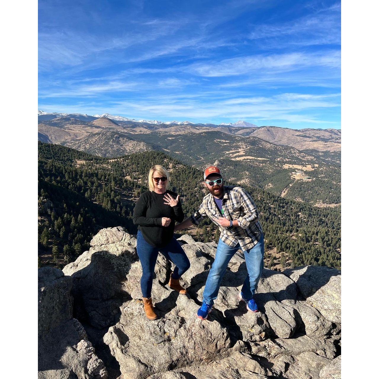 About fell off the mountain while getting proposed to.