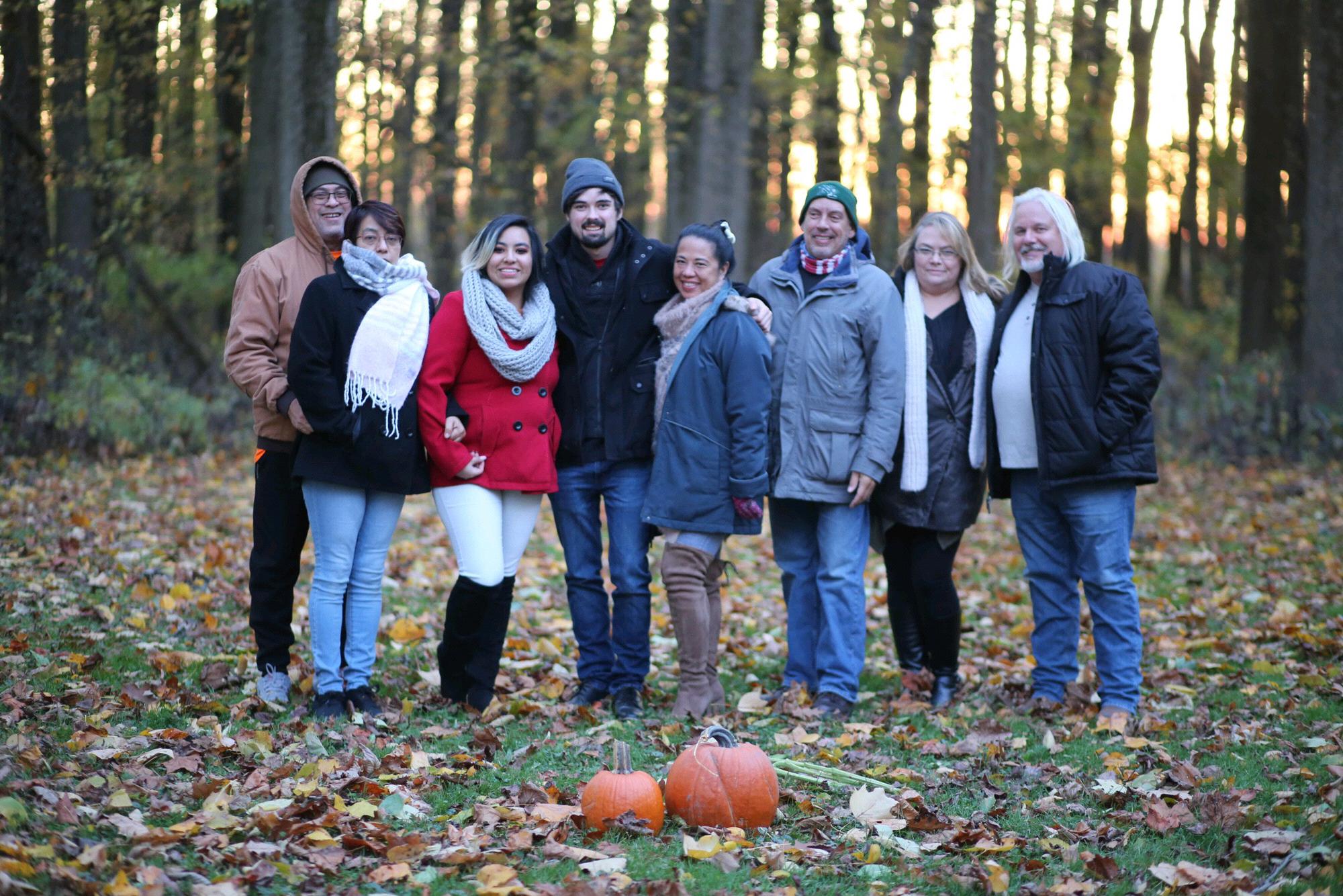(Left to right) 
Tony and Carmen Martinez (brides parents) 
Ali and Stephen 
Carmela and Jay Jones (stepmother and bio father of the groom) 
Lori and David Roe (bio mother and stepfather of the groom)
