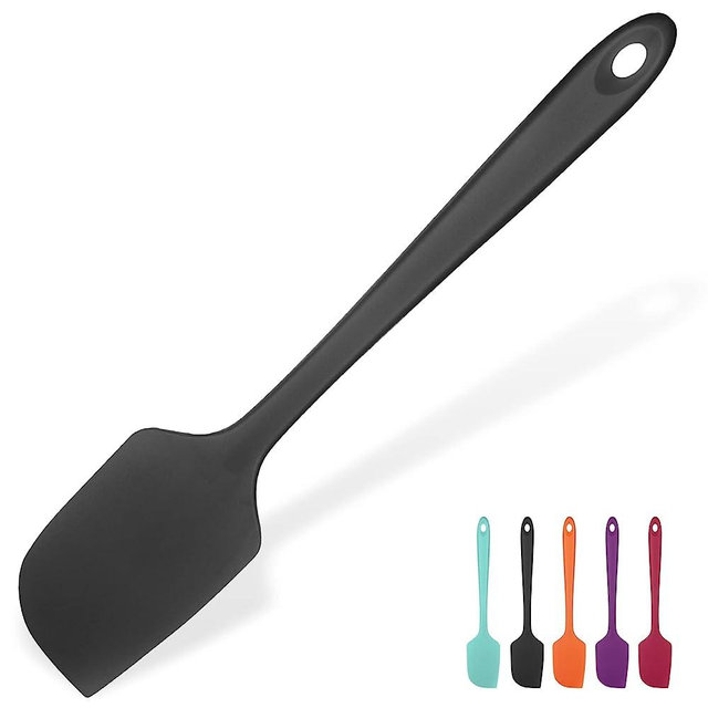 14in Extra Large Silicone Spatula: U-Taste 600ºF Heat Resistant Flexible Silicon Mixing Stirring Cooking Scraping Baking Bowl Scraper Seamless Spreader for Kitchen Nonstick Cookware (Black)