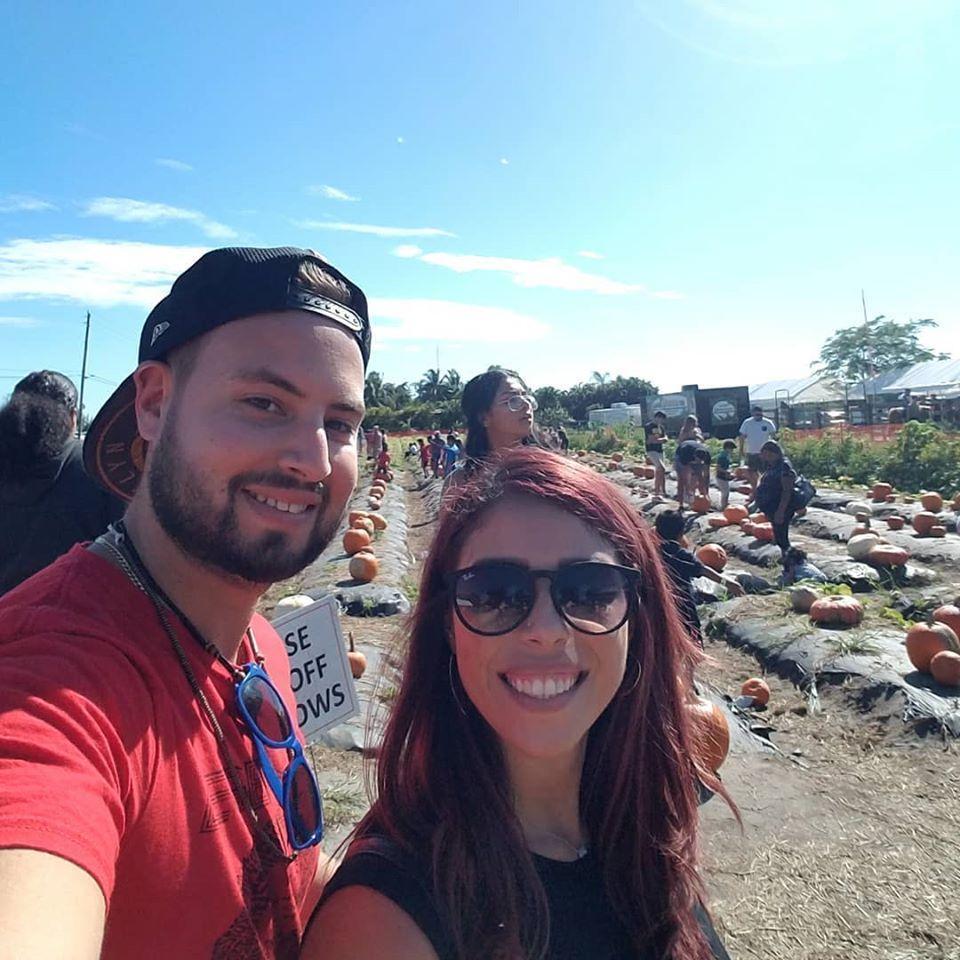 Our first pumpkin picking - Boynton Beach, October 2018