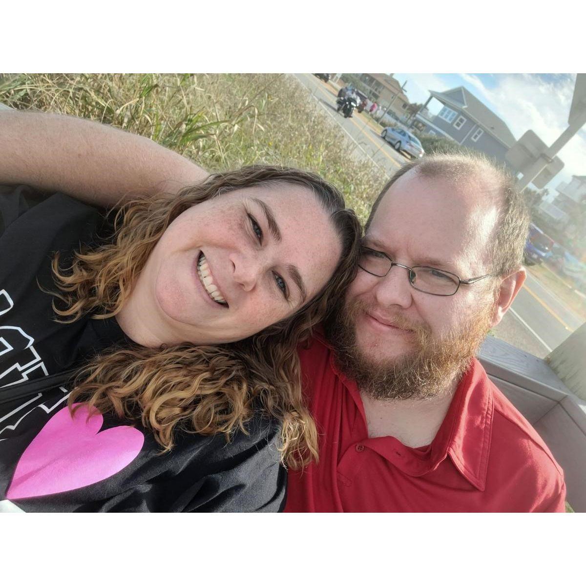 Enjoying our favorite spot at Flagler Beach