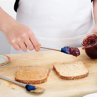 Flex-Core Silicone Mini Spatula and Spoonula with Stainless Steel Handles