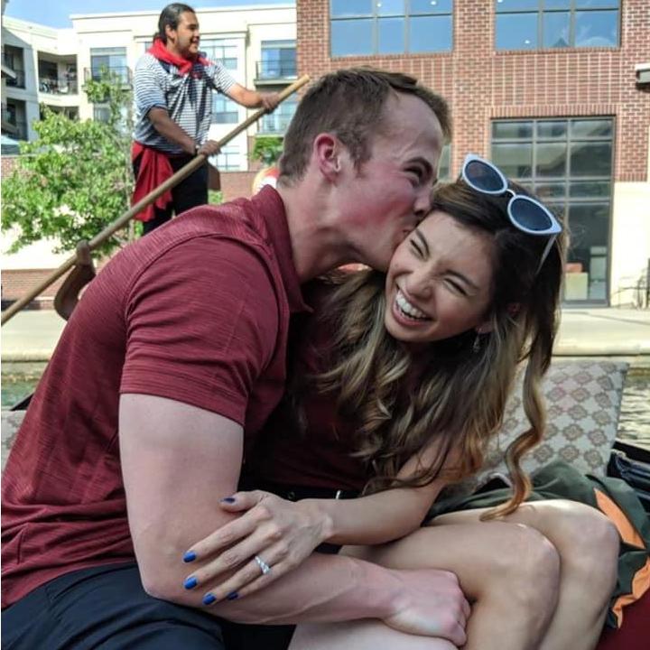 Luke proposed on a gondola.