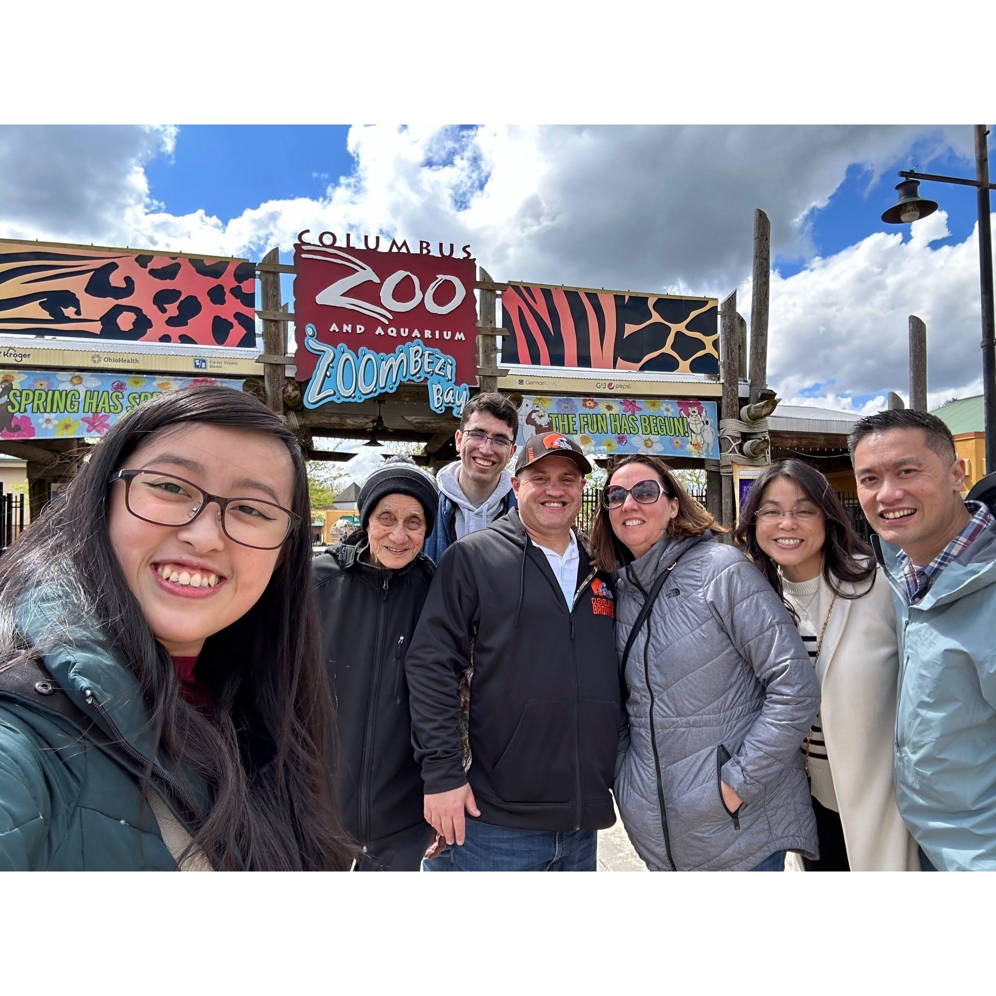 April 30, 2023 - The two families met halfway ish in Columbus to have a fun day together at the zoo