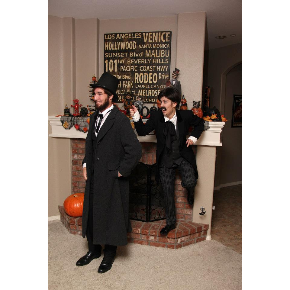 Halloween, Steve was Abraham Lincoln, Brooke was John Wilkes Booth